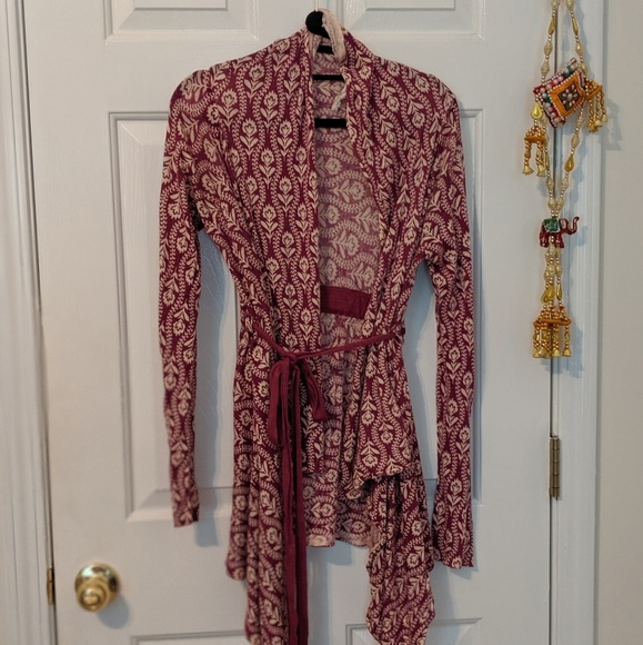 Anthropologie Sweaters - Athropologi Sz M Purple Tie Sweater